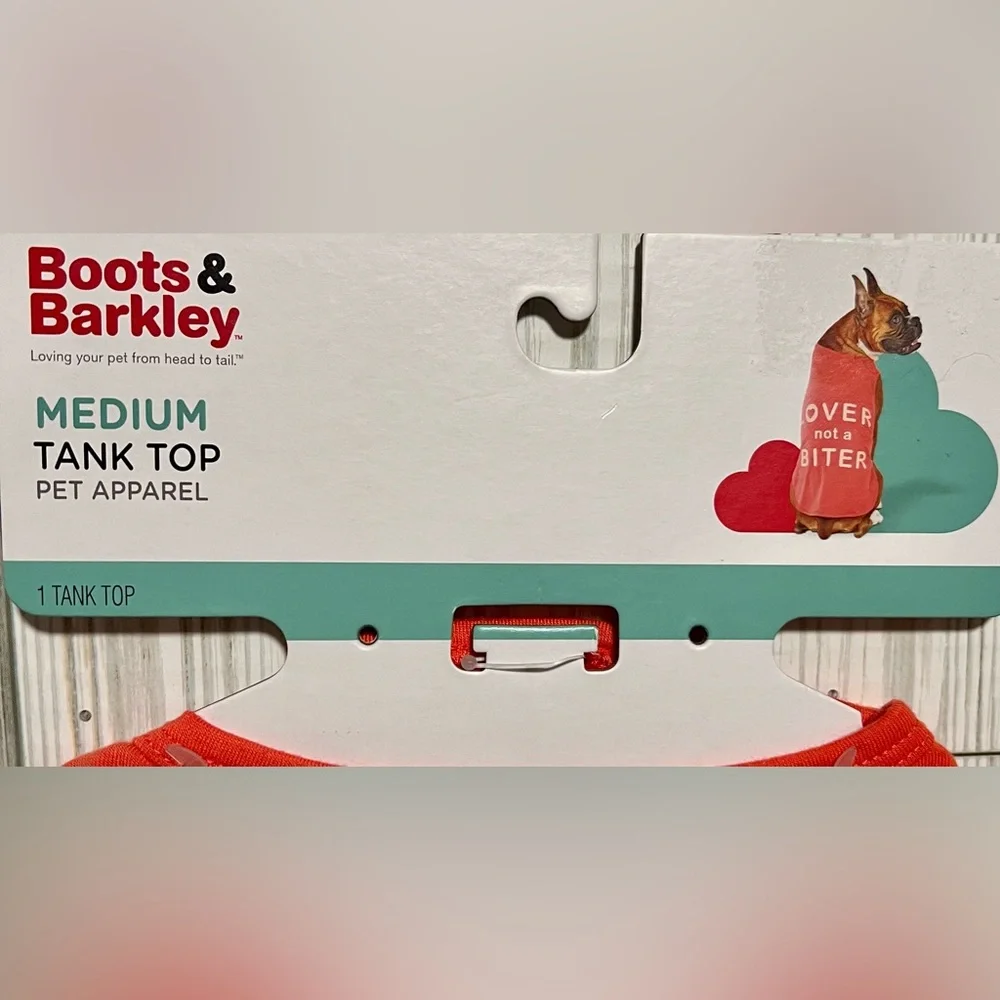 New Boots & Barkley “Lover Not A Biter” Tank Top for Dogs Size Medium